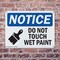 Signmission Do Not Touch Wet Paint, 10 in W x Rectangle, Plastic OS-2PACK-NS-P-710-L-11390 - alternate 3